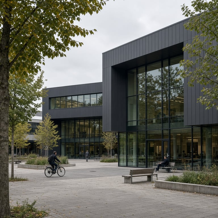 Moderne openbare voorziening met stedelijke architectuur in Apeldoorn