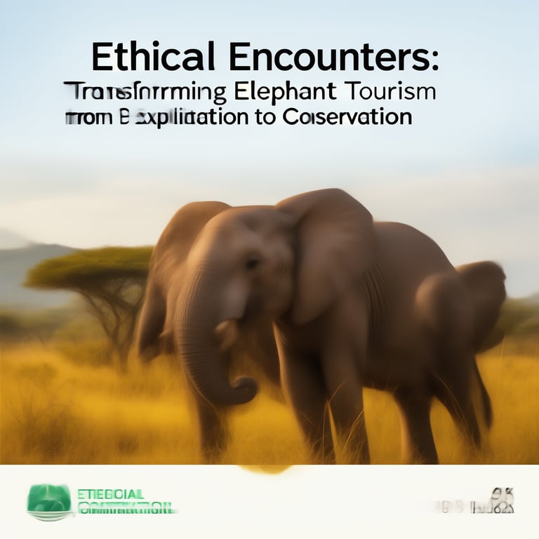Ethical Encounters: Transforming Elephant Tourism from Exploitation to Conservation