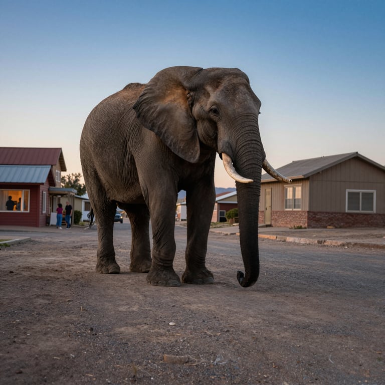 Elefante Fuggiasco in Agguato a Pahrump: PETA Avverte Famiglie sui Pericoli del Circo