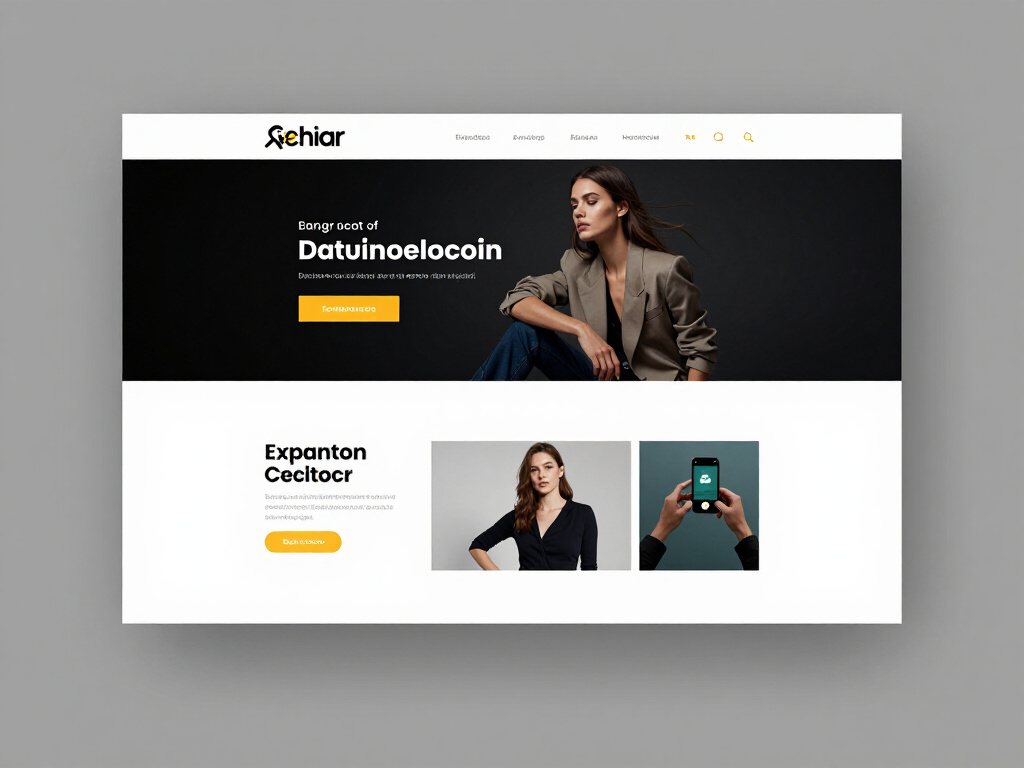 A captivating image of a modern website design