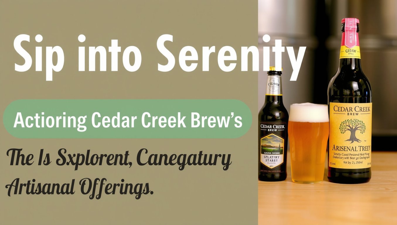 Sip into Serenity: Exploring Cedar Creek Brew's Artisanal Offerings