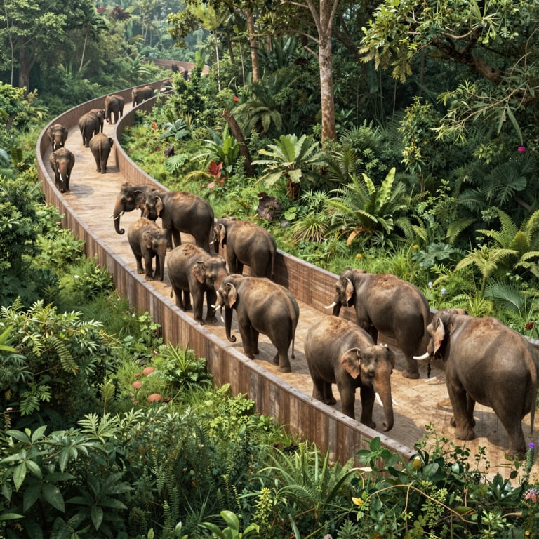 Progetti per Fauna Amica: Salvaguardia degli Elefanti Asiatici con Design Innovativo