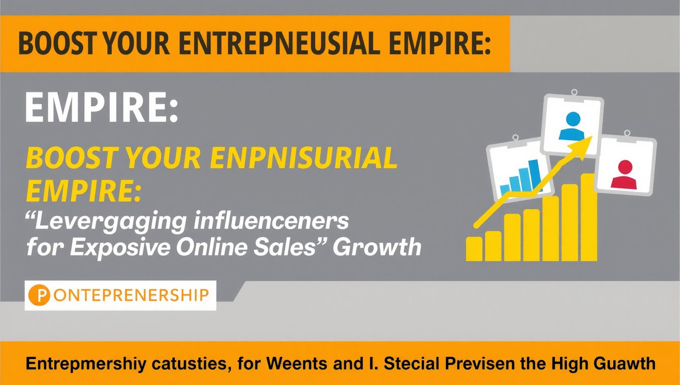 Boost Your Entrepreneurial Empire: Leveraging Influencers for Explosive Online Sales Growth