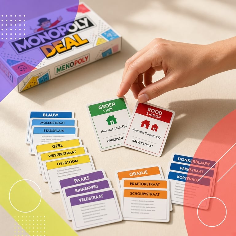Monopoly kaartspel: bouw sneller je winnende sets