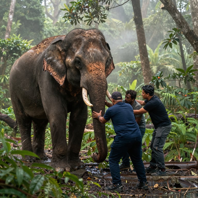 SOS per Elefanti: Salvataggio Urgente di un Gigante Ferito dal Lavoro Forzato