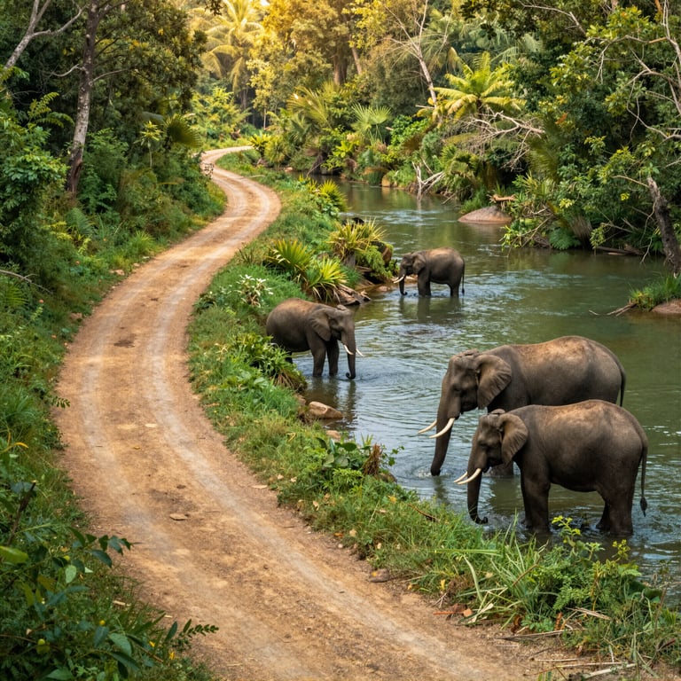 Esplora percorsi sostenibili per ammirare elefanti rispettando la natura selvaggia