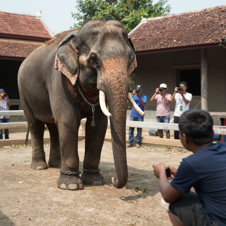 Rapporto Allarmante: Due Elefanti su Tre in Turismo Vivono in Condizioni Disumane