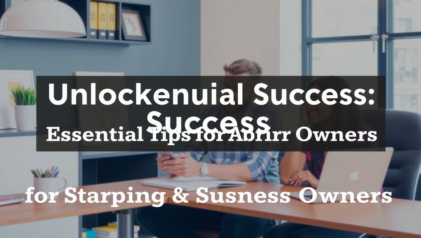 Unlocking Entrepreneurial Success: Essential Tips for Aspiring Business Owners