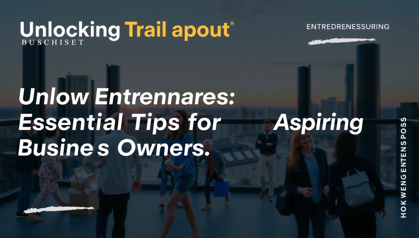 Unlocking Entrepreneurial Success: Essential Tips for Aspiring Business Owners