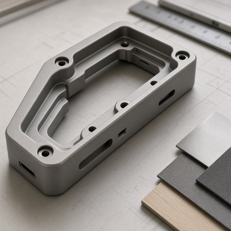 Materiaalstudie en productvorm op een ontwerptafel