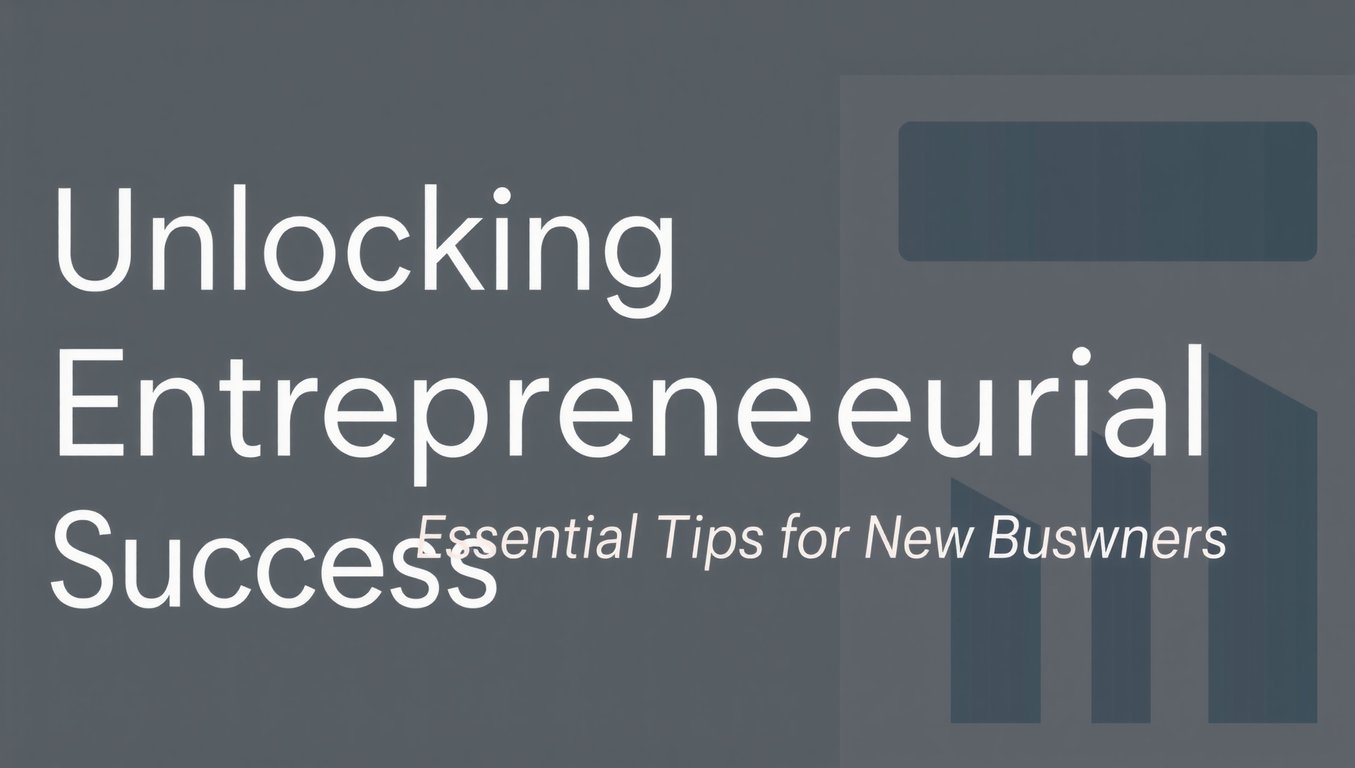 Unlocking Entrepreneurial Success: Essential Tips for New Business Owners