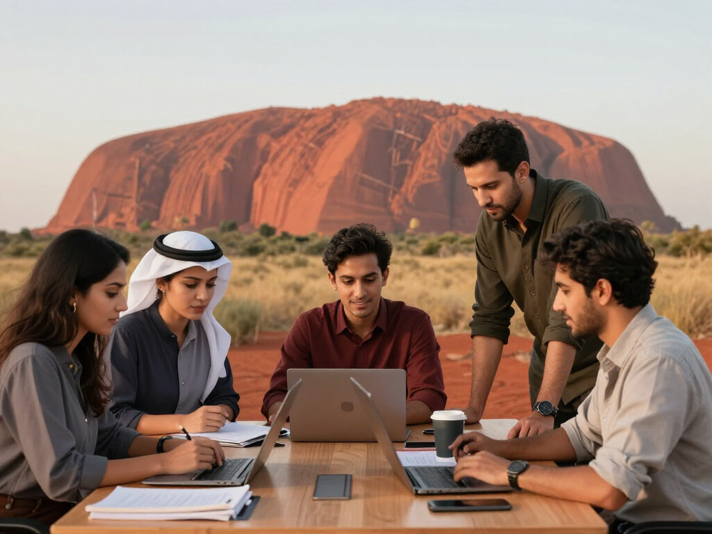 Uluru Web Design team working on laptops in a modern office