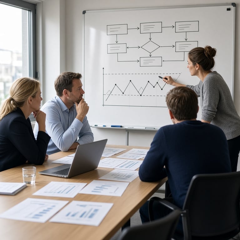 Professional die Lean Six Sigma examenvragen voorbereidt aan een bureau