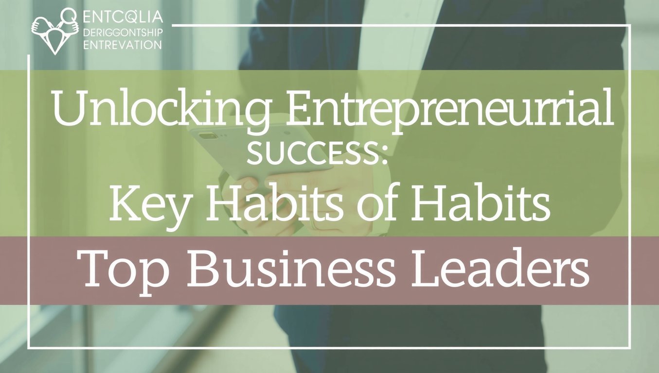 Unlocking Entrepreneurial Success: Key Habits of Top Business Leaders