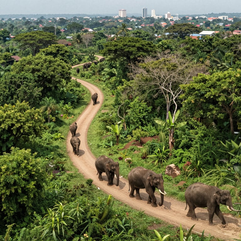 Progetti innovativi di corridoi verdi per proteggere e preservare elefanti d'Asia
