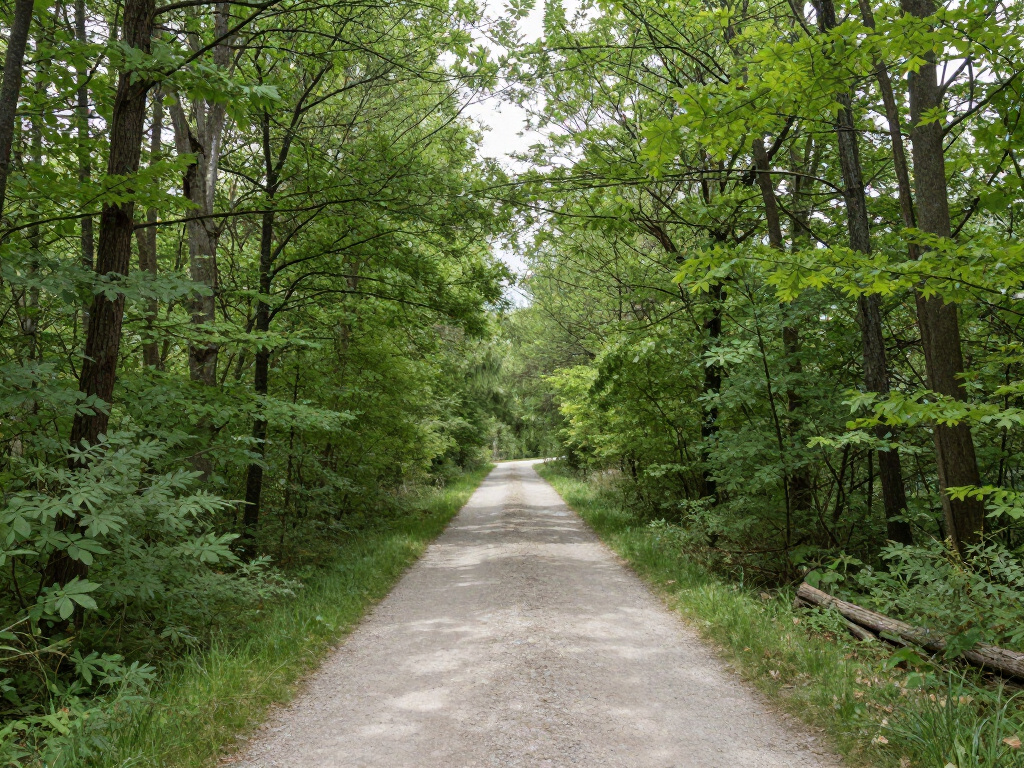 Fietsers op een mooie wandelpad door de bossen