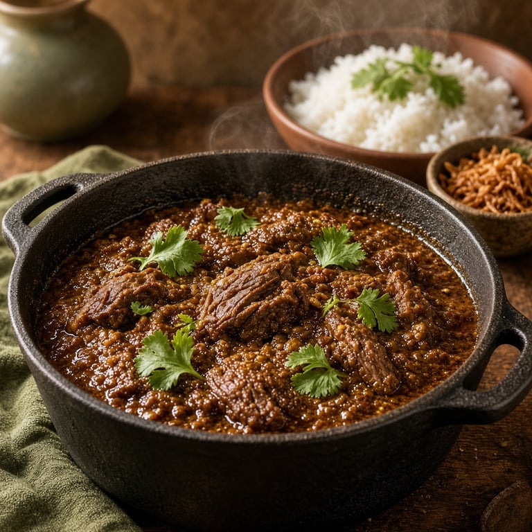 Indonesische rendang basisrecept met sucadelappen