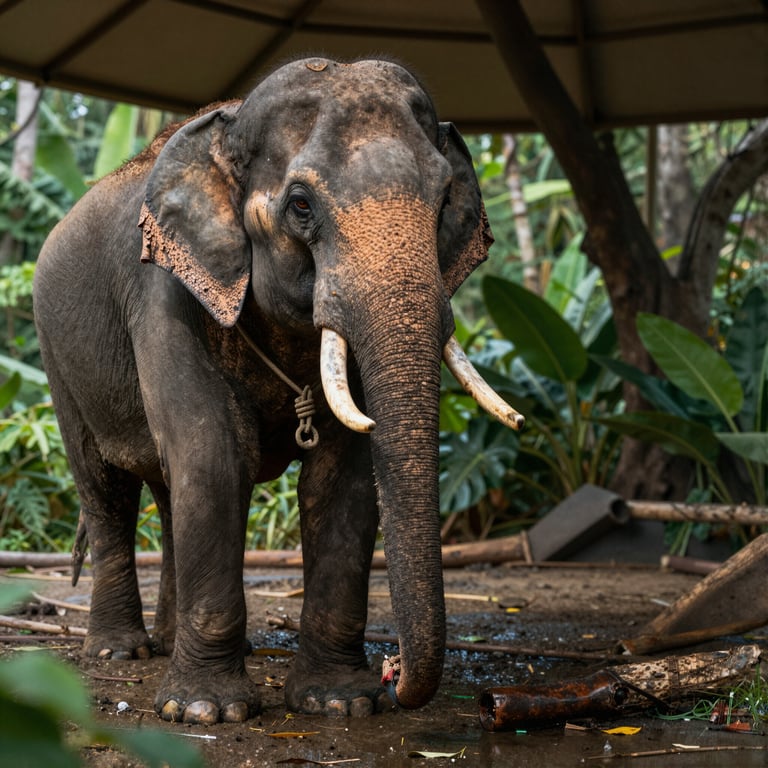 Nuovo studio denuncia: Elefanti da turismo soffrono in cattività precaria