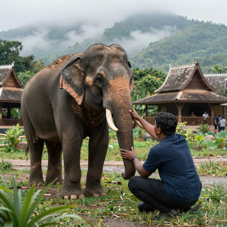 Organizzazione thailandese non profit impegnata nella cura degli elefanti asiatici