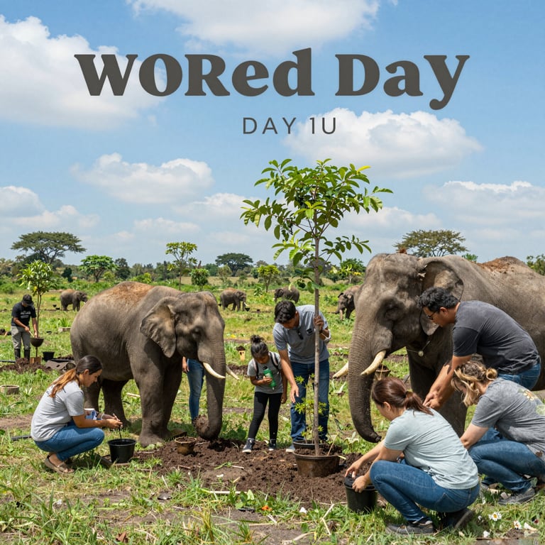 Aiuta gli elefanti con azioni concrete durante la celebrazione mondiale dell'elefante