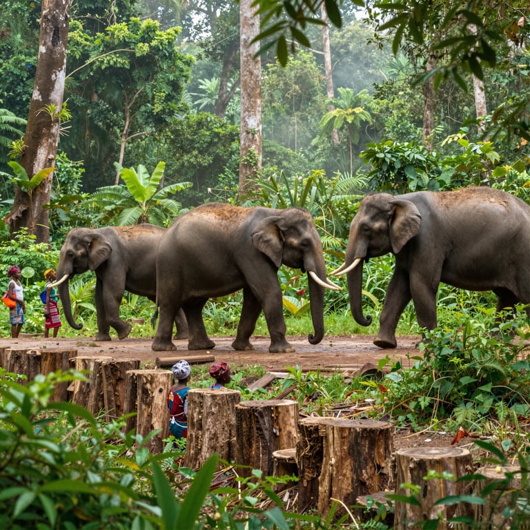 Tutela degli Elefanti Forestali Africani contro Conflitti con le Comunità Locali