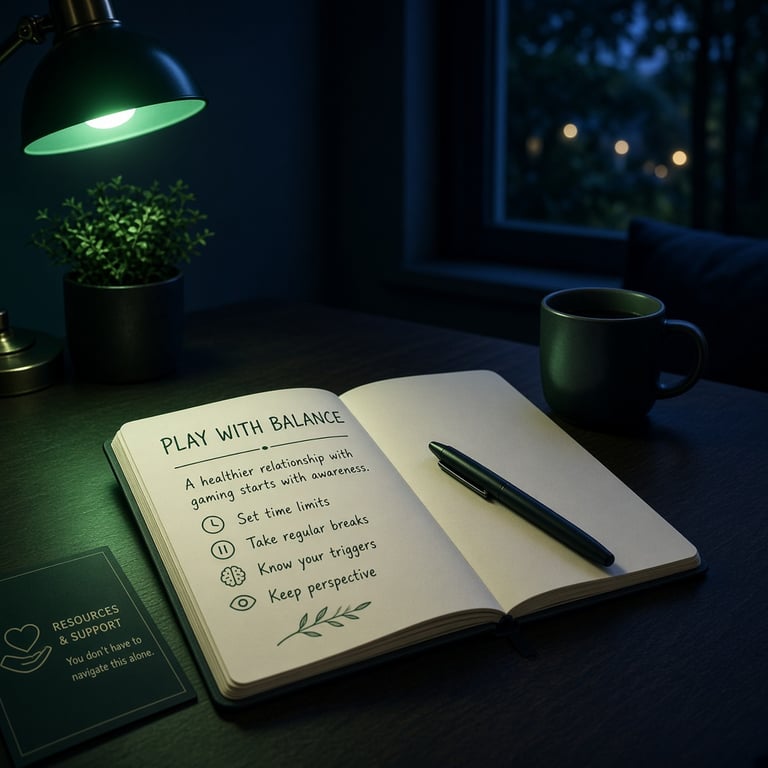 A calm notebook and glass of water in soft evening light