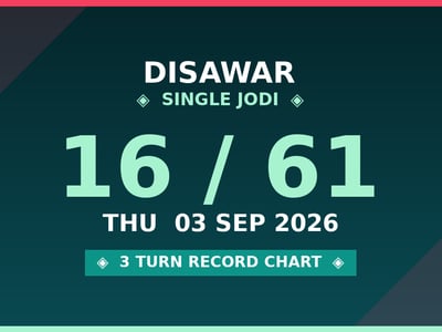 DISAWAR 16 Jodi Trick — 3 Turn Matka Chart Scheme by Rohit