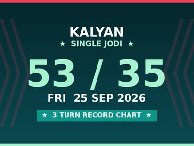 KALYAN Matka 53 Jodi Chance — 3 Turn Chart Scheme by Rohit