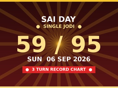 SAI DAY Matka 59 Jodi Chance — 3 Turn Chart Scheme by Kesar Dadus