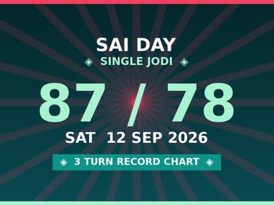 SAI DAY Single Jodi 87 Chance — 3 Turn Record Chart Scheme by Kesar Dadus