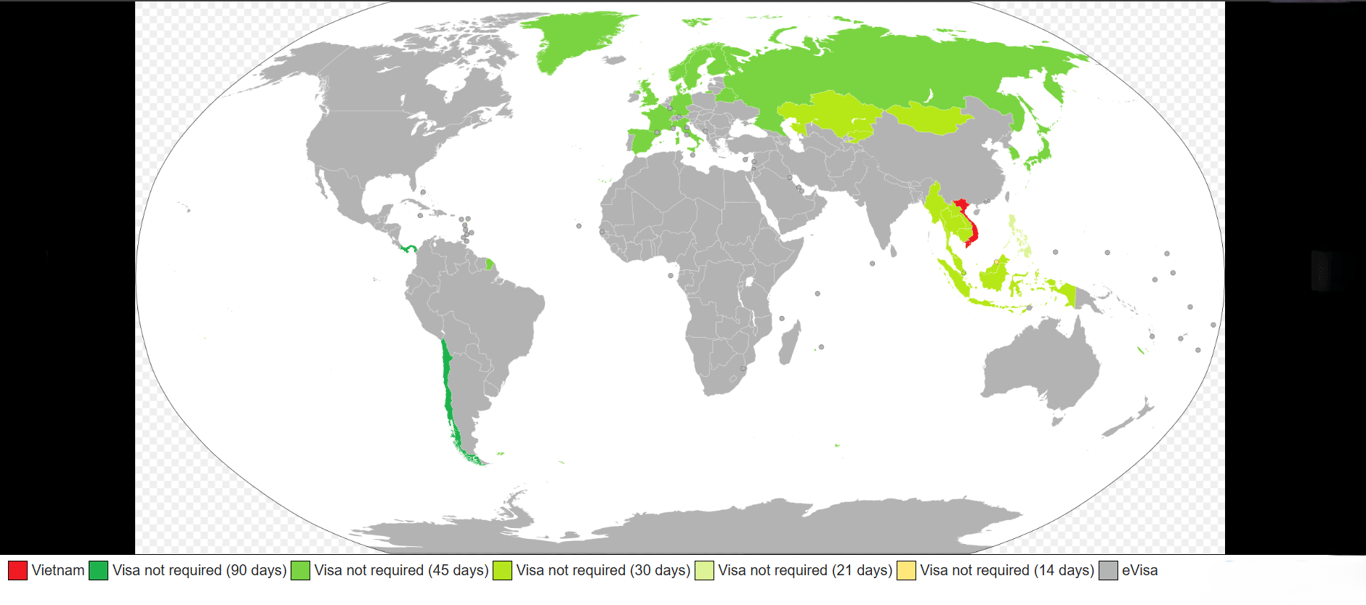 Vietnam visa waiver countries