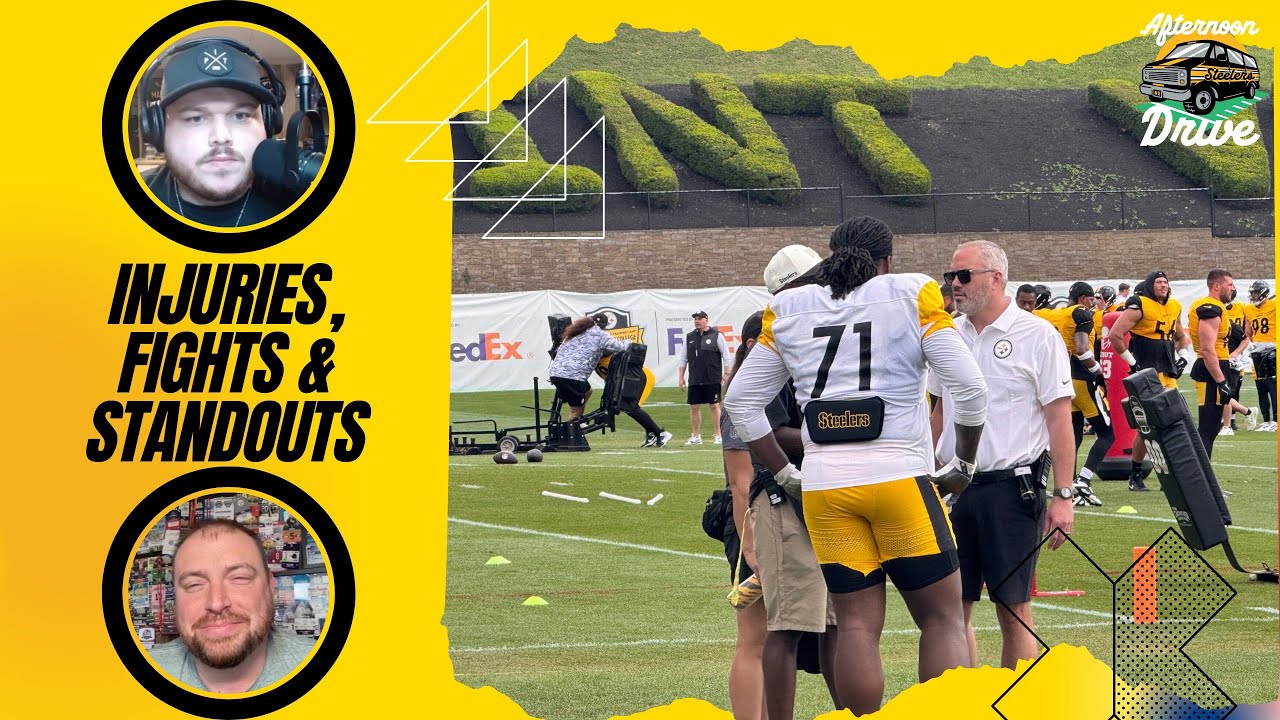 Injuries, Fights and Standouts Headline Practice | Steelers Afternoon Drive