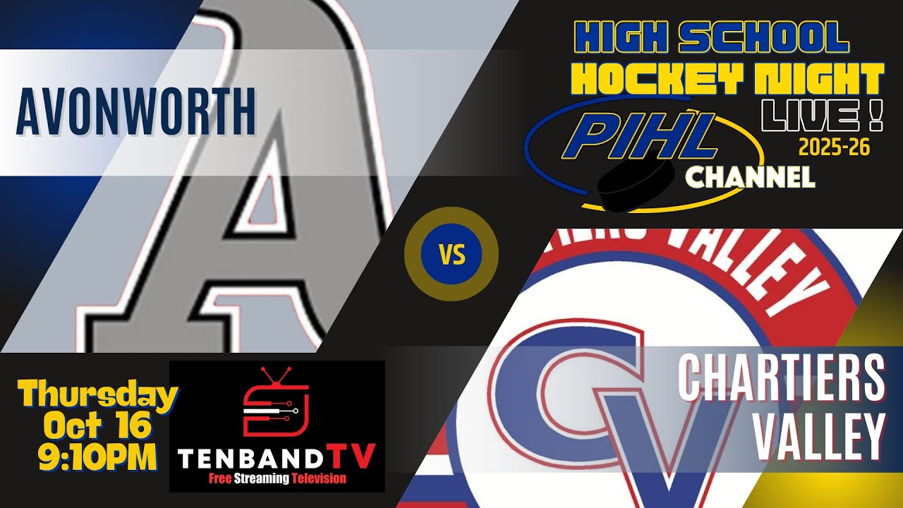 Thurs Oct 16 - Avonworth vs Chartiers Valley -  2025-26 PIHL High School Hockey Night LIVE!