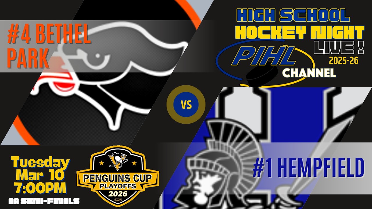 Tues Mar 10 - Bethel Park vs Hempfield  -  2026 Penguins Cup SemiFinal - Class AA