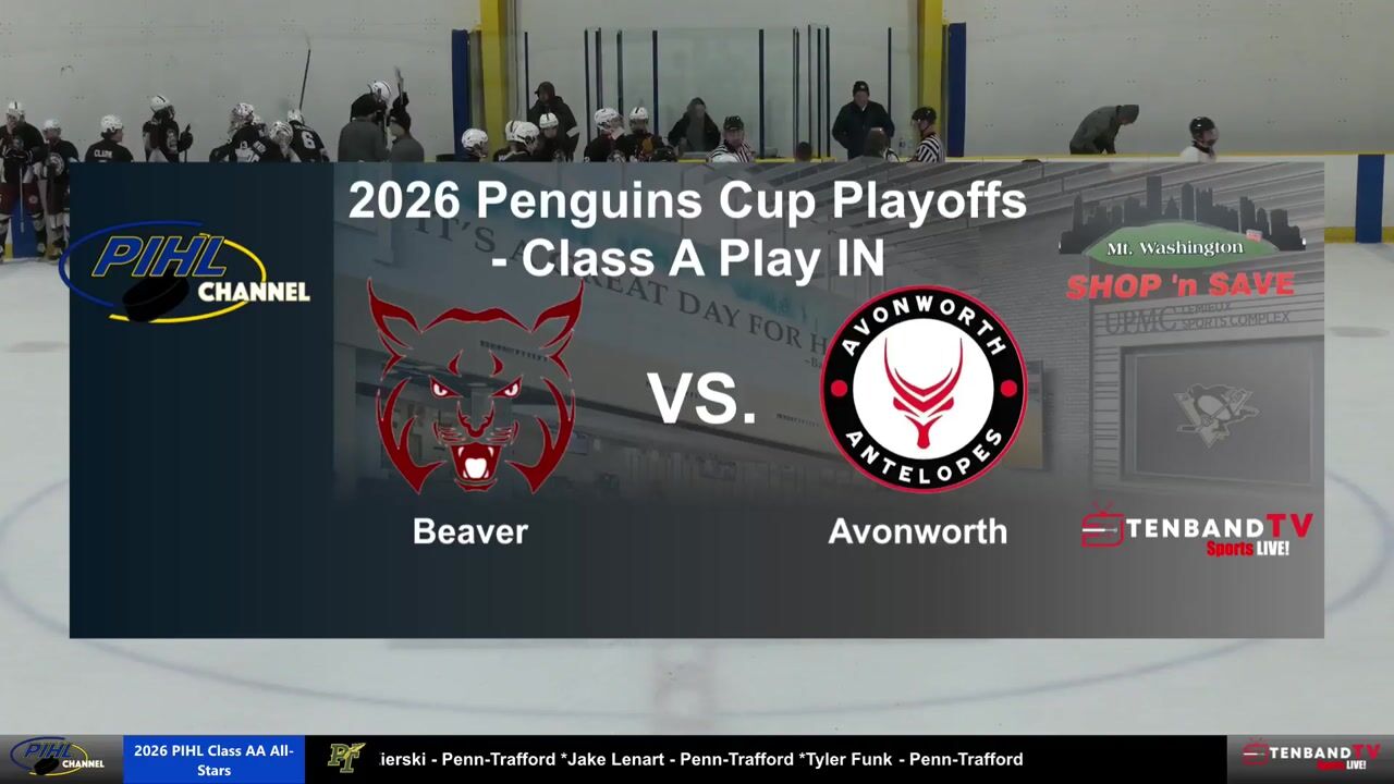 HIGHLIGHTS - Tues Feb 24 - Beaver vs Avonworth  -  2026 Penguins Cup Playoff - Class A Play-in Round