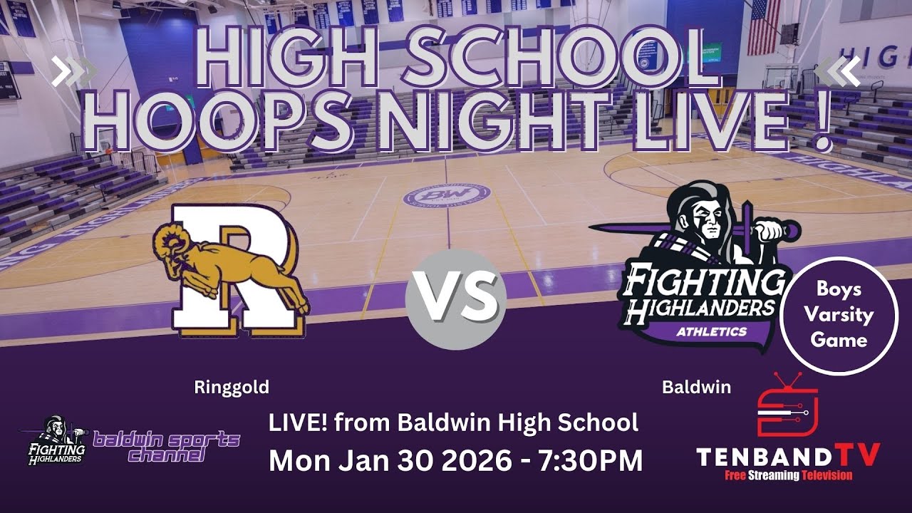 HIGHLIGHTS - Fri Jan 30 - Uniontown vs Baldwin - GIRLS - HS Hoops Night LIVE on TenbandTV