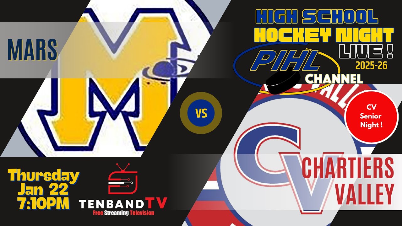 Thurs Jan  22 - Mars vs Chartiers Valley  -  2025-26 PIHL High School Hockey Night LIVE!