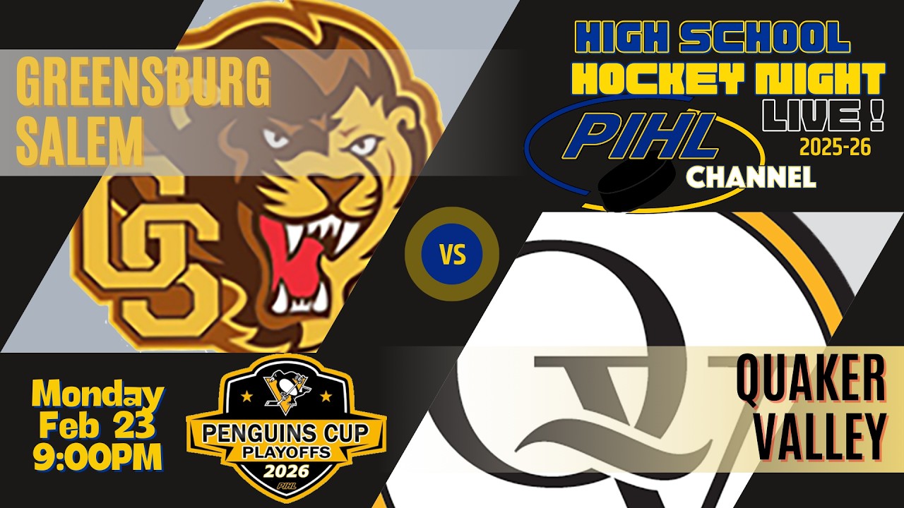 Mon Feb 23 - Greensburg-Salem vs Quaker Valley  -  2026 Penguins Cup Playoff - Class A Play-in Round
