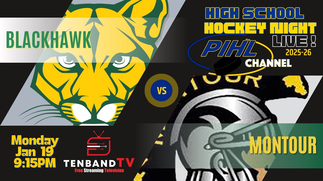 HIGHLIGHTS - Mon Jan 19 - Blackhawk vs Montour  -  2026 PIHL High School Hockey Night LIVE!
