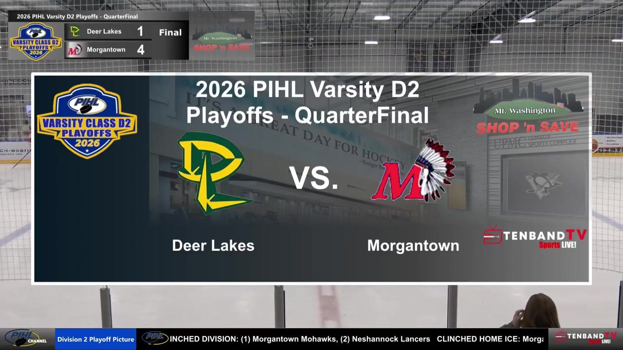 HIGHLIGHTS - Wed Mar 4 - Deer Lakes vs Morgantown  -  2026 D2 Varsity Playoff Quarterfinal