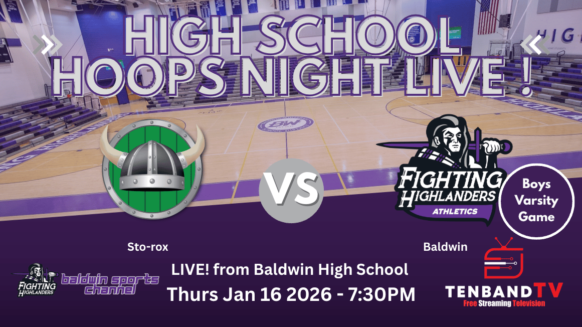 Friday Jan 16 - Sto-Rox vs Baldwin - BOYS - HS Hoops Night LIVE on TenbandTV