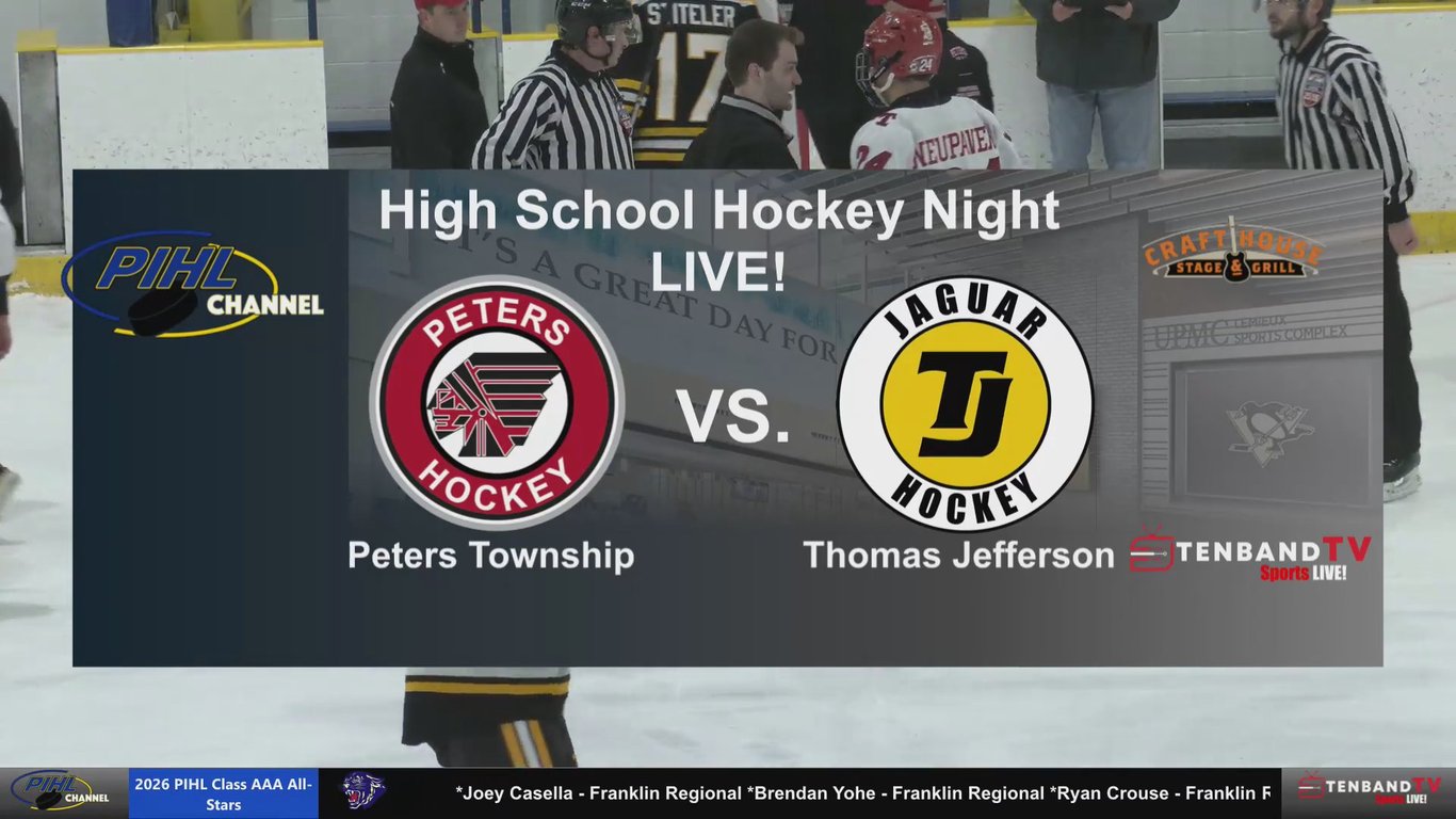 HIGHLIGHTS - Thurs Jan 29  - Peters Township vs Thomas Jefferson -  2026 PIHL High School Hockey Night LIVE!