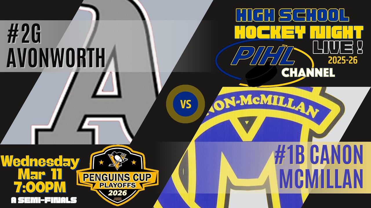 Wed March 11 - Avonworth vs Canon McMillan  -  2026 Penguins Cup SemiFinal - Class A