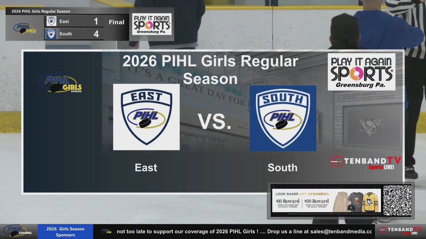 HIGHLIGHTS - Tues April 14 - East vs South - PIHL GIRLS 2026 Season Opener