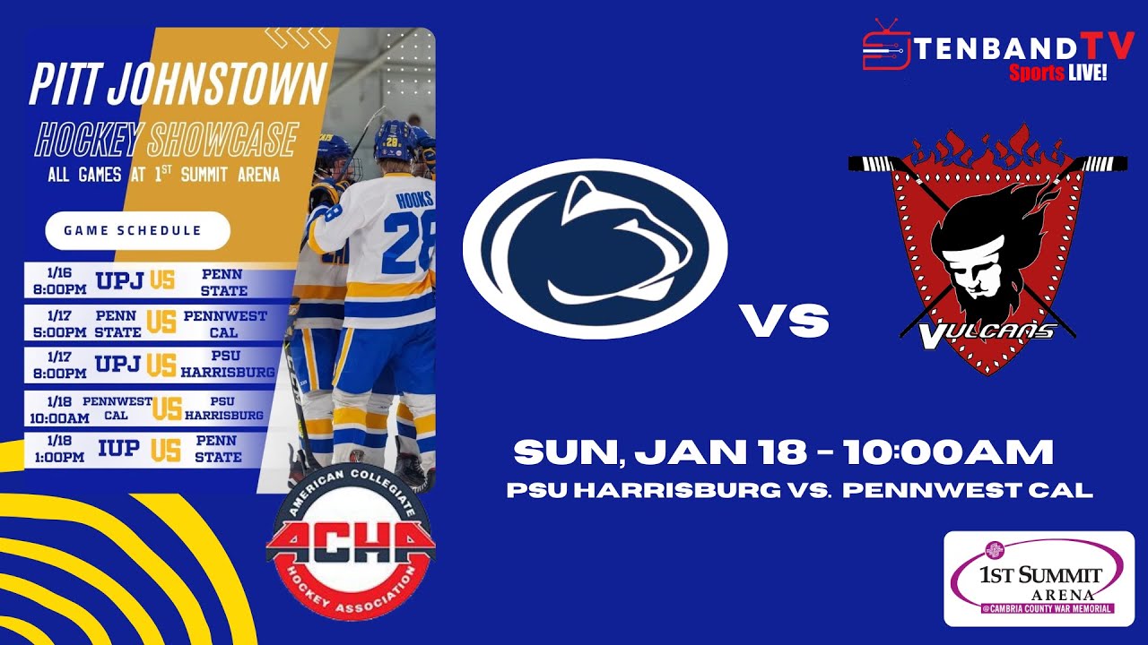 Sun Jan 18 - Penn State Harrisburg vs. Penn West Cal -  2026 Johnstown College Hockey Showcase