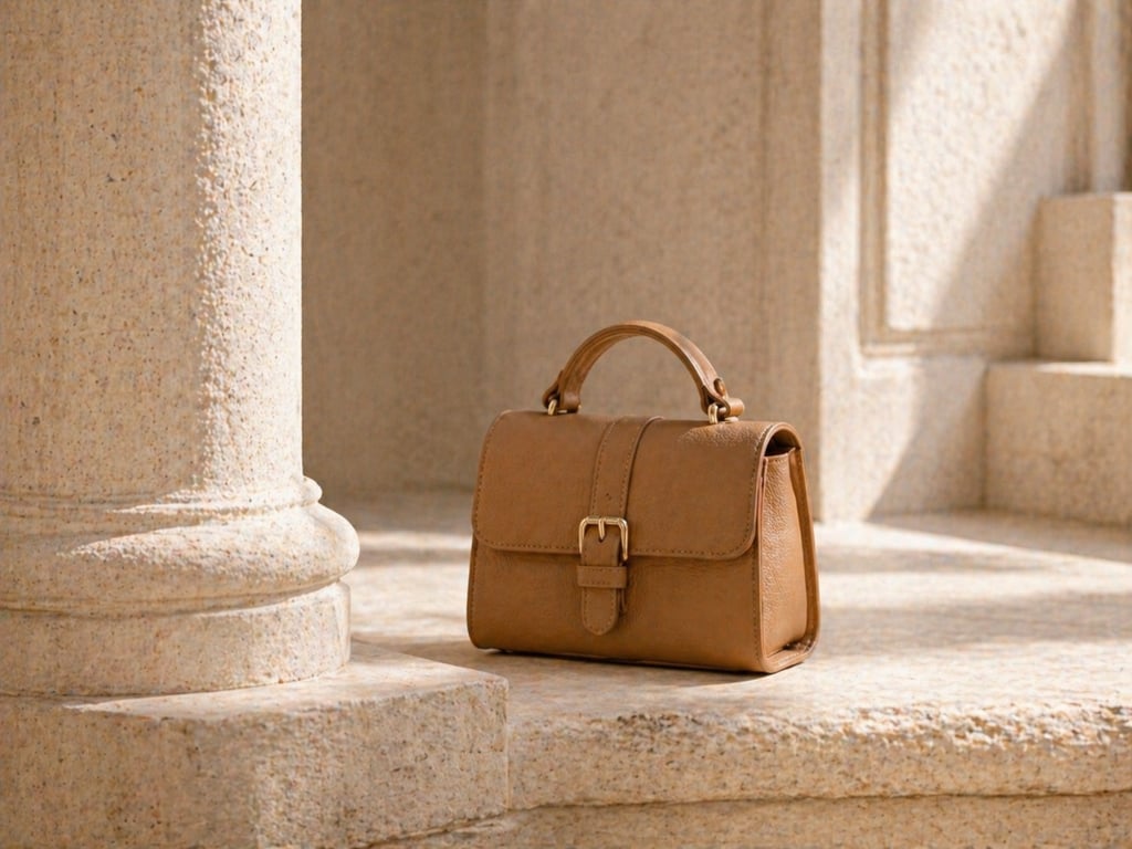 Camel leather accessory still life