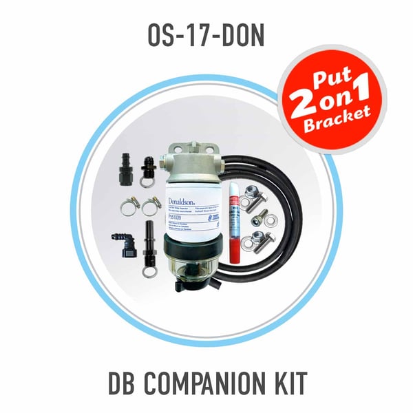 NISSAN NAVARA 2015-ON NP300 2.3L ST YS23 DOHC - DONALDSON PRE FILTER FUEL SEPARATOR DUAL BRACKET KIT