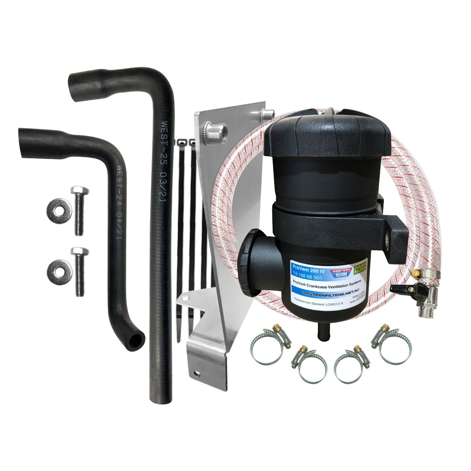 Oil Catch Can Kit to Suit 2020 DMAX, BT50 4JJ3