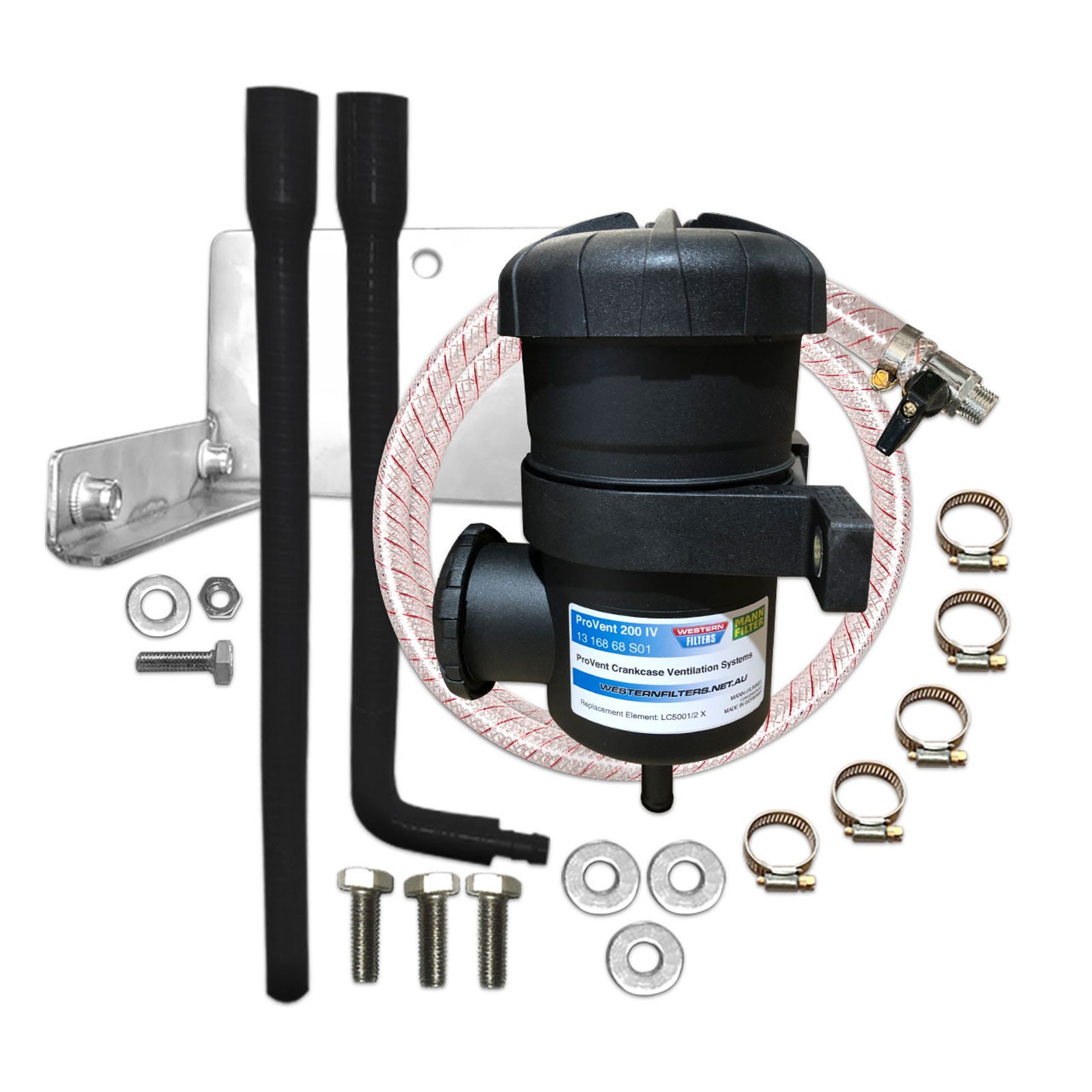 Kun Hilux Catch Can Kit Non-Abs '05-12