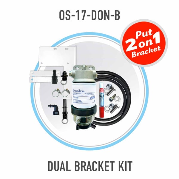 NISSAN NAVARA 2015-ON NP300 2.3L ST YS23 DOHC - DONALDSON PRE FILTER FUEL SEPARATOR DUAL BRACKET KIT